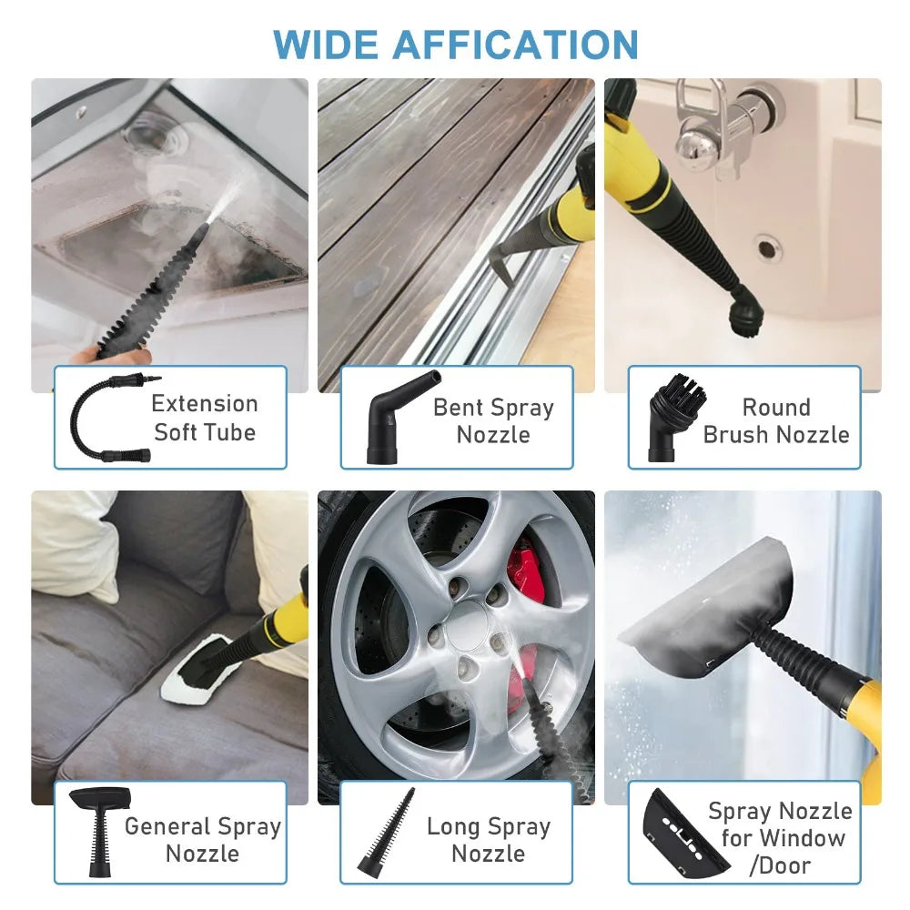 Revolutionary Handheld High-Temperature Steam Cleaner: Perfect for Kitchen, Bathroom, and Automotive Cleaning